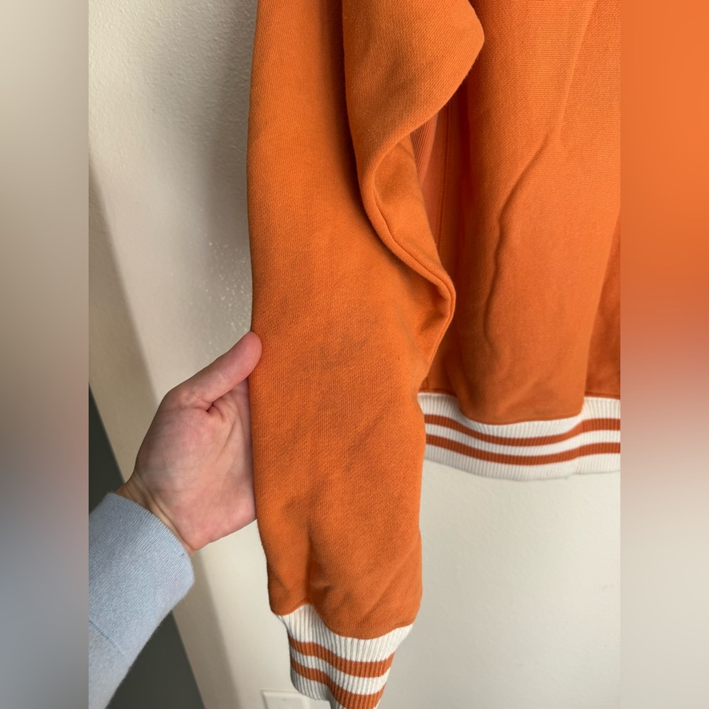 Champion Reverse Weave “Champion Phys Ed” Orange Crewneck Sweatshirt Sz S - Picture 8 of 10